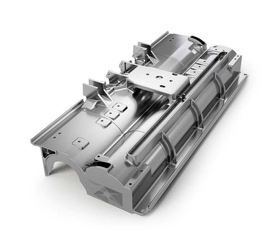 Tennant 1022252 / 4032911 Aluminum Cylindrical Head Housing - 6.695 X 37.437 X 14.539 in, Fits Tennant 5700, 5680