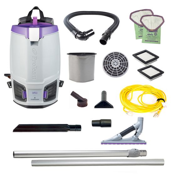 Proteam Gofit 6QT, Backpack Vacuum, 12.9lbs, Electric, With Tools, HEPA, 3 Year Warranty