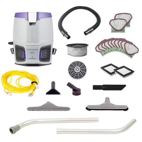 Proteam GoFit 3, Backpack Vacuum, 3QT, 11.4lbs, Electric, With Tools, HEPA, 3 Year Warranty