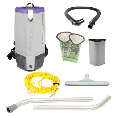 Proteam Supercoach Pro 10QT, Backpack Vacuum, 12lbs, Electric, With Tools, HEPA, 3 Year Warranty