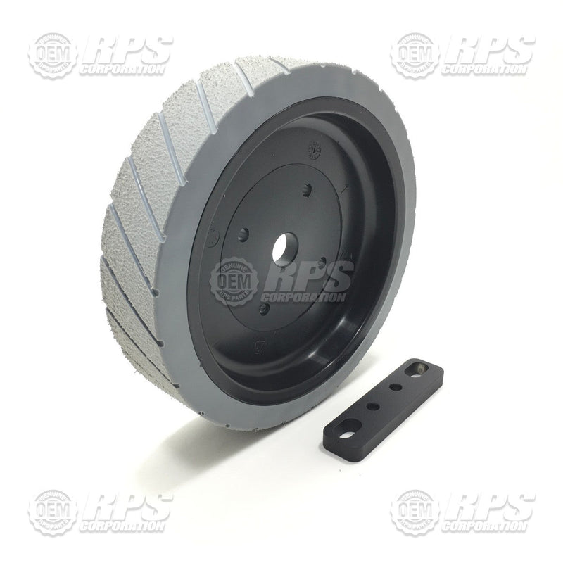 FactoryCat/Tomcat 170-6199, Tire, Grey, Poly, 8" OD x 2" W W/Treads and Shim For Transaxle