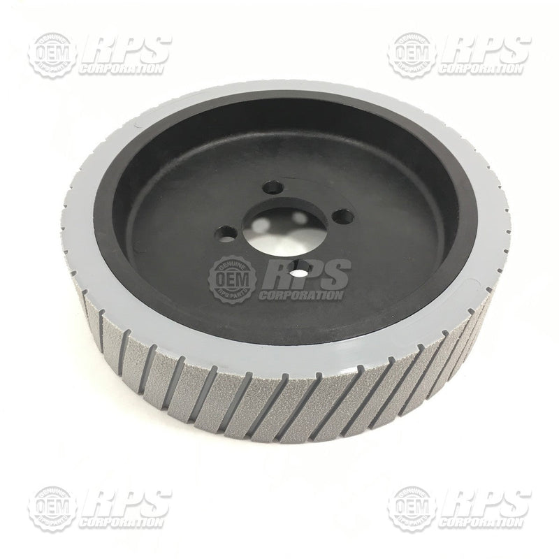 FactoryCat/Tomcat 175-6196D, Wheel Assembly,Grey,Poly,10" Plastic Hub, Grooved,w/Bushings