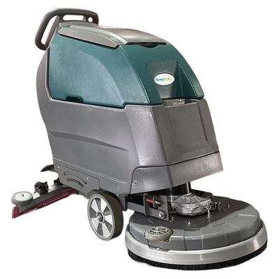 Walk Behind Floor Scrubber, 20", 12.5 Gallon, Battery, Pad Assist, Disk, 2/2/1 Warranty, Lifetime Warranty On Vacuum Motor
