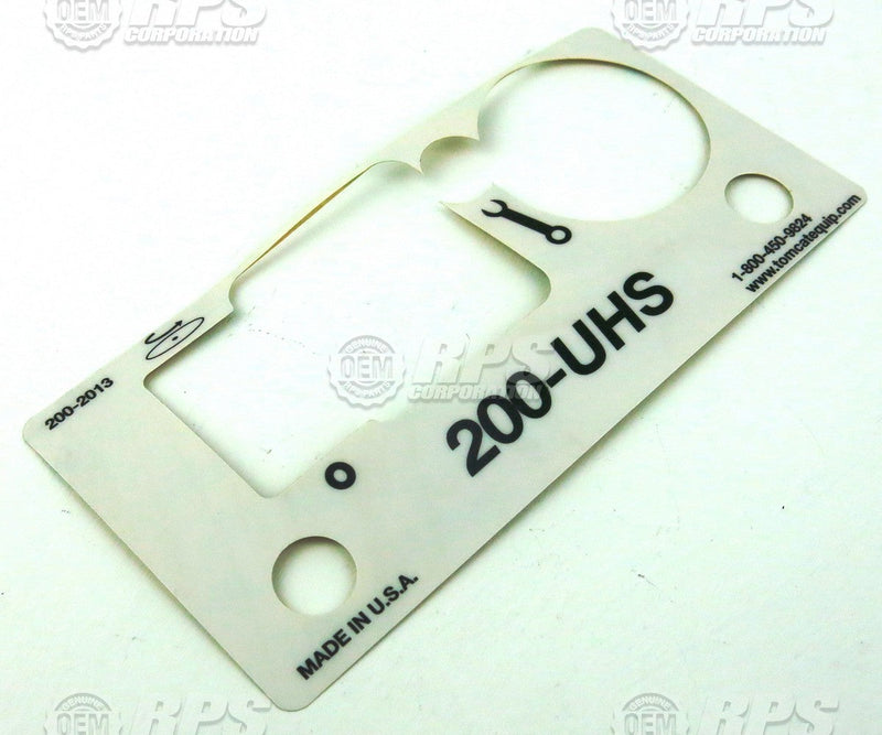 FactoryCat/Tomcat 200-2013, Decal,200 Control Panel,Top