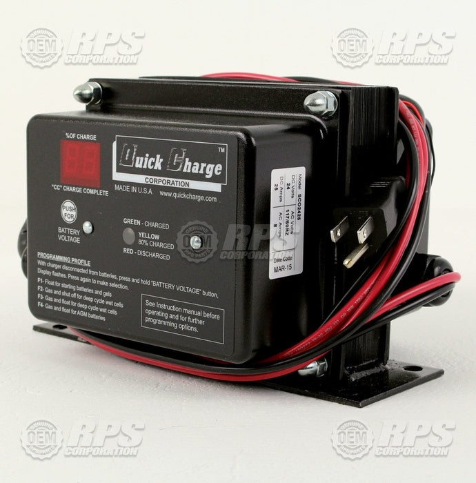 FactoryCat/Tomcat 253-2450, Charger,Onboard,Quick,24V,25A HW,110V/60Hz Wet/AGM