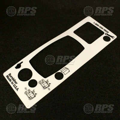 FactoryCat/Tomcat 275-2013, Decal,Control Panel Top Plate