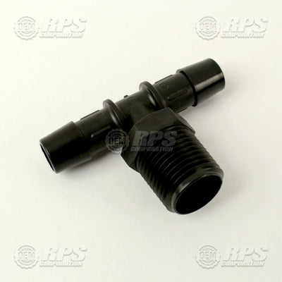 FactoryCat/Tomcat 290-4155, T-Barb,1/2"NPTx1/2"Barbs Plastic