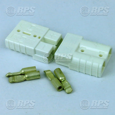 FactoryCat/Tomcat 5-219, Connector,Anderson,White,50a (24V) Housing Set of 2 w/10/12 Ga Contacts