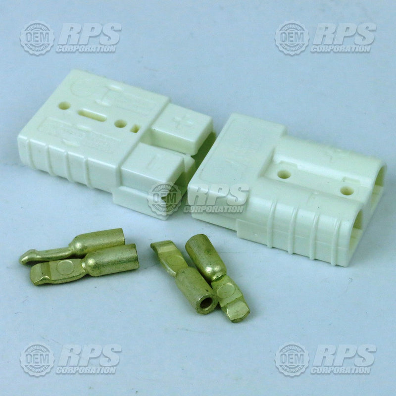 FactoryCat/Tomcat 5-219, Connector,Anderson,White,50a (24V) Housing Set of 2 w/10/12 Ga Contacts