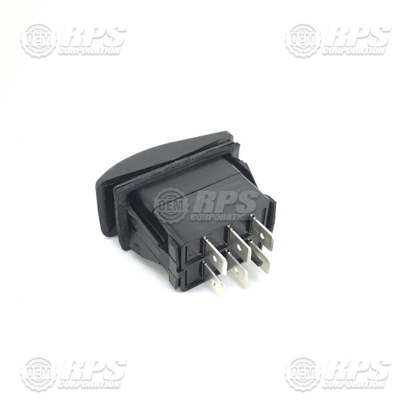 FactoryCat/Tomcat 5-233, Switch,Rocker,Black,DPDT MOM-OFF-MOM