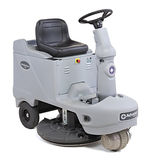Advance Advolution 2710, Floor Burnisher, 27", 1600 RPMs, Ride On, Battery, Dust Control, 3 Year Warranty