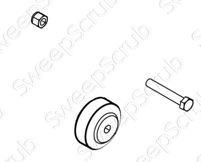 Tennant 9014285, Rear squeegee caster kit