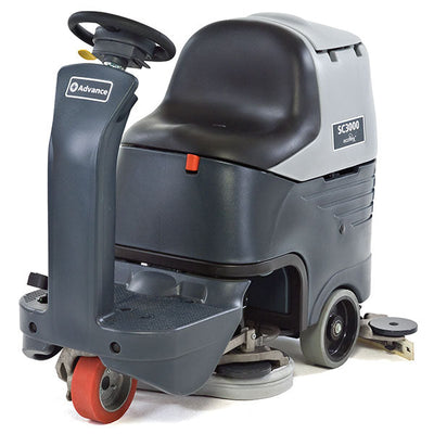 Advance SC3000, Rider Floor Scrubber, 26", 21 Gallon,  Battery, Disk, 3 Year Warranty