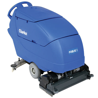 Clarke Focus II, Floor Sweeper Scrubber, 28", 23 Gallon, Battery, Self Propel, Cylindrical, 3 Year Warranty