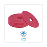 Buffing Floor Pads, 12" Diameter, Red, 5/carton image 4