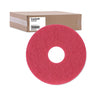 Buffing Floor Pads, 12" Diameter, Red, 5/carton image 6