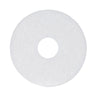 Polishing Floor Pads, 12" Diameter, White, 5/carton image 1