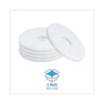 Polishing Floor Pads, 12" Diameter, White, 5/carton image 4