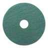 Heavy-duty Scrubbing Floor Pads, 13" Diameter, Green, 5/carton image 1