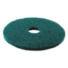 Heavy-duty Scrubbing Floor Pads, 13" Diameter, Green, 5/carton image 2
