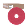 Buffing Floor Pads, 13" Diameter, Red, 5/carton image 4