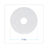 Polishing Floor Pads, 13" Diameter, White, 5/carton image 2