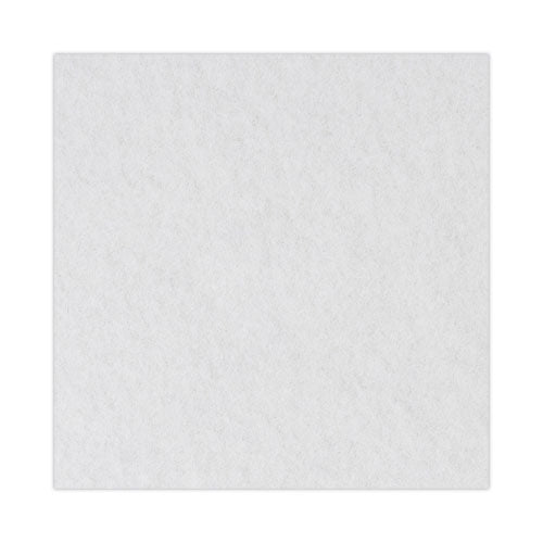 Polishing Floor Pads, 13" Diameter, White, 5/carton