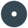 Scrubbing Floor Pads, 14" Diameter, Blue, 5/carton image 1