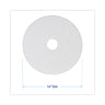 Polishing Floor Pads, 14" Diameter, White, 5/carton image 3