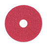Buffing Floor Pads, 15" Diameter, Red, 5/carton image 1