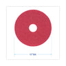 Buffing Floor Pads, 15" Diameter, Red, 5/carton image 4