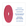 Buffing Floor Pads, 15" Diameter, Red, 5/carton image 5
