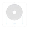 Polishing Floor Pads, 15" Diameter, White, 5/carton image 6
