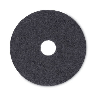 Stripping Floor Pads, 16" Diameter, Black, 5/carton