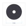 Stripping Floor Pads, 16" Diameter, Black, 5/carton image 6