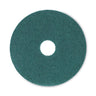 Heavy-duty Scrubbing Floor Pads, 16" Diameter, Green, 5/carton image 1