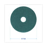 Heavy-duty Scrubbing Floor Pads, 16" Diameter, Green, 5/carton image 3
