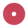 Buffing Floor Pads, 16" Diameter, Red, 5/carton image 1