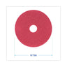 Buffing Floor Pads, 16" Diameter, Red, 5/carton image 4