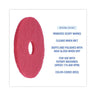 Buffing Floor Pads, 16" Diameter, Red, 5/carton image 6