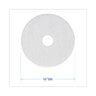 Polishing Floor Pads, 16" Diameter, White, 5/carton image 2