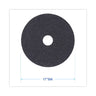Stripping Floor Pads, 17" Diameter, Black, 5/carton image 6
