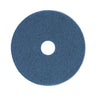 Scrubbing Floor Pads, 17" Diameter, Blue, 5/carton image 1
