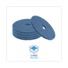 Scrubbing Floor Pads, 17" Diameter, Blue, 5/carton image 2