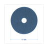 Scrubbing Floor Pads, 17" Diameter, Blue, 5/carton image 4