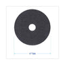 High Performance Stripping Floor Pads, 17" Diameter, Black, 5/carton image 2