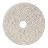 Natural Burnishing Floor Pads, 17" Diameter, White, 5/carton image 1