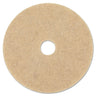 Natural Hog Hair Burnishing Floor Pads, 17" Diameter, Tan, 5/carton image 1
