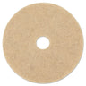 Natural Hog Hair Burnishing Floor Pads, 17" Diameter, Tan, 5/carton image 2