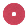 Buffing Floor Pads, 17" Diameter, Red, 5/carton image 1